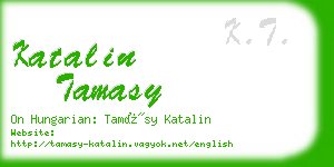 katalin tamasy business card